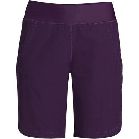 Plus Size Lands' End 9 Quick Dry Elastic Waist Swim Board Shorts