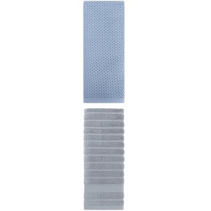 REGALWOVEN Solid Cotton Decorative Hand Towels for Bathroom Hotel and Spa 14" x 30"/13" x 30" 2 Pcs - 1 of 4