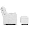 Evolur Aria Upholstered Plush Seating Swivel with Ottoman - 4 of 4