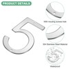 Unique Bargains 304 Stainless Steel Polished Surface Rust Corrosion Resistant House Number 1 Pc - 2 of 4