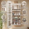QingMoon 360° Swivel Full Length Mirror, with Lockable Standing Jewelry Cabinet Organizer for Bedroom, Cloakroom and Living Room - 2 of 4