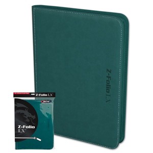 BCW GAMING Z-FOLIO 9-POCKET LX ALBUM Teal HOLDS 360 CARDS ZIPPER CLOSURE - 1 of 3