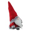 Northlight 18" Red Sitting Santa Christmas Gnome with Gray Faux Fur Trim - image 2 of 3