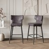 CAVINAS 26 inch Bar Stools Set of 2,180° Swivel Bar Chairs with Bucket Seats& Golden Metal Legs for Kitchen Island,Cafe - 2 of 4