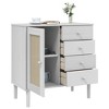 vidaXL Sideboard SENJA Rattan Look White 31.5 in.x15.7 in.x31.5 in. Solid Wood Pine - 4 of 4
