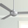 52" Minka Aire Modern Industrial 3 Blade Indoor Ceiling Fan Silver for Living Room Kitchen Bedroom Family Dining Home Office - 2 of 4