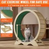 Cat Exercise Wheel for Indoor Cats, 45'' Large Wood Cat Treadmill with Lock & Playing Ball, Cats Wheel Exerciser for Entertainment - 4 of 4