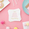 Blue Panda 50 Pack Light Pink Happy Birthday Cocktail Napkins with Gold Foil Accents, 3-Ply, 5 x 5 In - 2 of 4