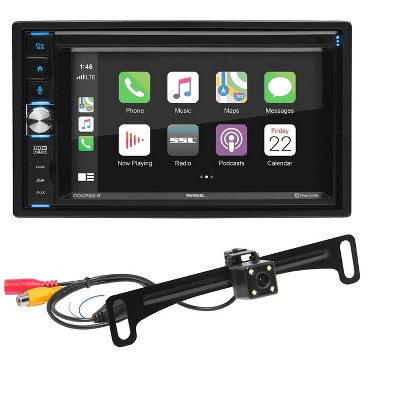 Sound Storm Laboratories DDCP62 Double DIN Bluetooth Multimedia Player with 6.2 Inch Touchscreen, Apple CarPlay, and Rear Camera