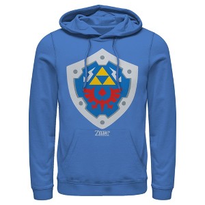 Men's Nintendo Legend of Zelda Link's Awakening Hylian Shield Pull Over Hoodie - 1 of 3