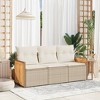 vidaXL Garden Sofa Set Beige, Cream White - 2 of 4