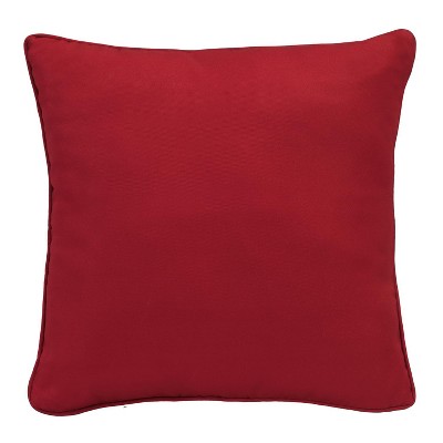 Outdoor Decor by Commonwealth Solid Olefin Textured Outdoor Pillow Cover 18" x 18" Red (Cover Only)