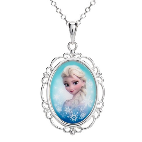 Disney Frozen Womens Elsa Necklace Jewelry - Frozen Gifts, 18'' : Target