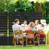 47-in H x 24-in L x 16-in W Black Metal Planter with Trellis ( Classic Shutters ) - 3 of 4