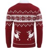 Clearlove Mens Ugly Christmas Sweaters Snowflakes Holiday Reindeer Printed Shawl Collar Knitted Long Sleeve Pullover Jumpers - 3 of 4