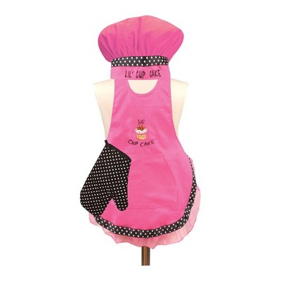 Kitchen Apron Set 3 Pack – Lil Cupcake Chef Design by Manual Woodworkers and Weavers