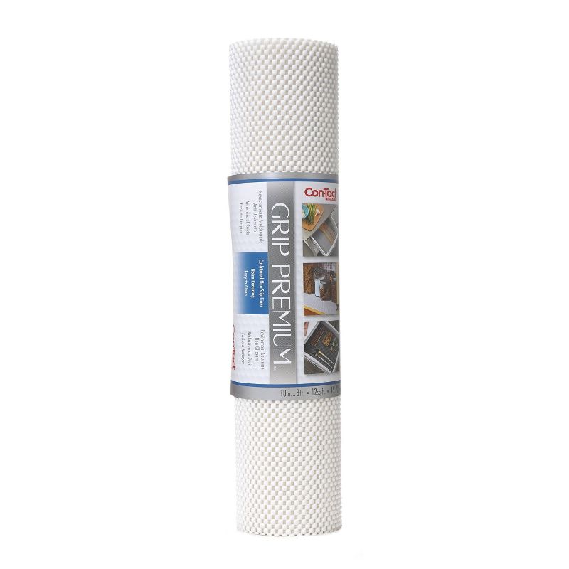 Con-Tact Brand Grip Premium Non-Adhesive Shelf Liner- Thick Grip White (18&#39;&#39;x 8&#39;), 1 of 6