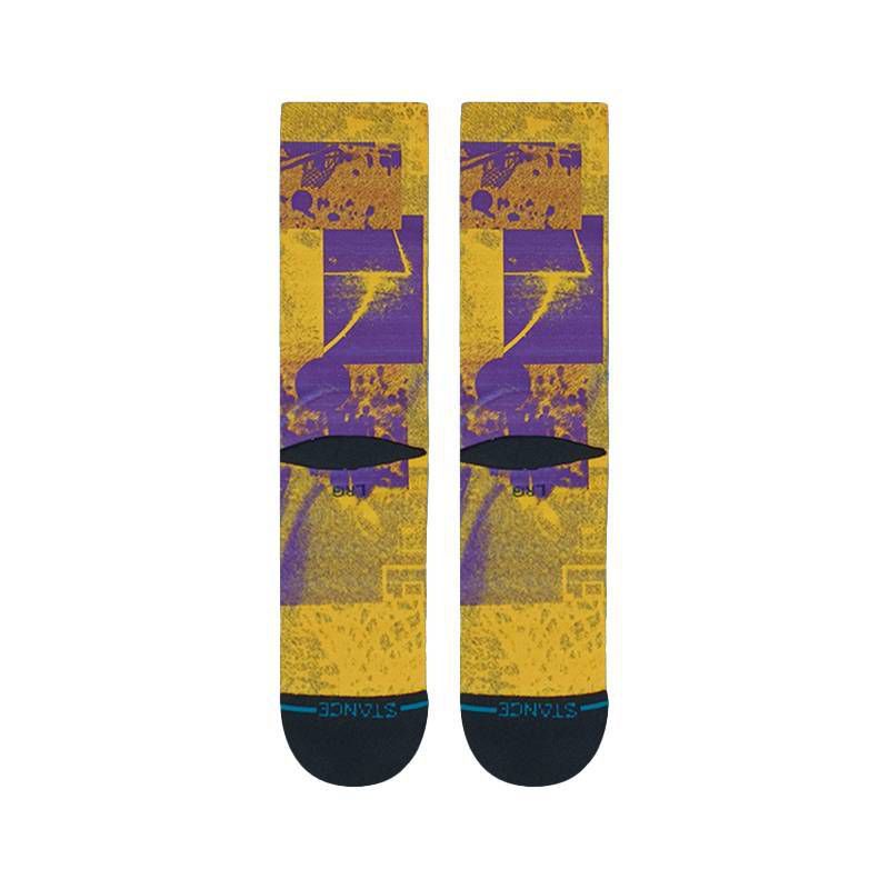 NBA Los Angeles Lakers Scratch Player Large Crew Socks - Lebron James, 3 of 6
