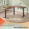 GALAXHERO L-Shaped Standing Desk, 63x55 Inch Dual Motor Electric Corner Desk with Splice Board, Adjustable Height Sit Stand Up Desk - 3 of 4