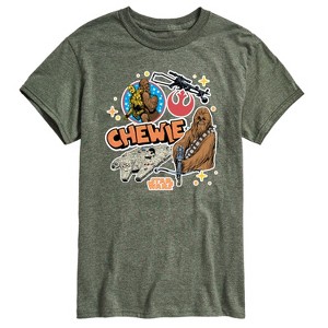 Men's - Star Wars - Chewie Stickers Short Sleeve Graphic T-Shirt - 1 of 4