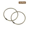 Unique Bargains Carbon Steel Loose Leaf Binder Snap Shower Curtain Rings 12 Pcs - 3 of 4