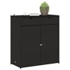 vidaXL Patio Storage Cabinet Black 41.3 in.x21.7 in.x44.5 in. Poly Rattan - 4 of 4