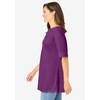 Woman Within Women's Plus Size Perfect Cuffed Elbow-Sleeve Boat-Neck Tee - 4 of 4