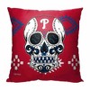MLB Philadelphia Phillies Candy Skull Throw Pillow 18x18 Inches - 3 of 4
