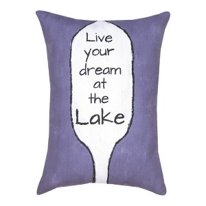 13x18 inch Decorative Pillow – Dream at the Lake Nautical Print by Manual Woodworkers and Weavers - 1 of 3