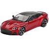 Aston Martin DBS RHD (Right Hand Drive) Hyper Red Metallic with Carbon Top 1/64 Diecast Model Car by Mini GT - 4 of 4