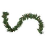 Northlight 9' x 12" Prelit White Valley Pine Artificial Christmas Garland - Clear Lights