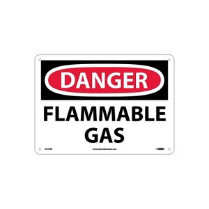 National Marker Flammable Gas 10X14 .040 Aluminum Danger Sign D276AB - 1 of 1