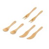 HIC Kitchen 6-Piece Bamboo Charcuterie Serving Tool Set, Includes 2 Each Forks Spoons and Spreaders - 2 of 4