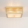 Rennnsan Aemrie 12" W 4 - Light Rectangle Glass Modern Glam Dimmable Semi Flush Mount in Gold - 3 of 4