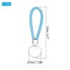 Unique Bargains Braided PU Leather Car Wallet Keychain with Stainless Steel Key Ring - 2 of 3