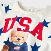 Baby Americana USA Teddy Bear Romper - Blue - 3 of 4