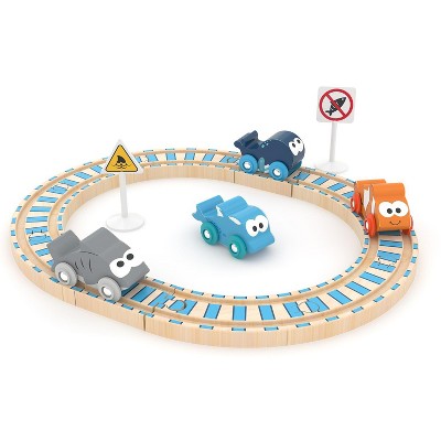 J'adore Ocean Auto and Rail Wooden Toy Playset