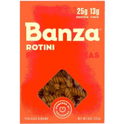 Banza Rotini Made from Chickpeas Pasta, 8 oz (Pack of 4)