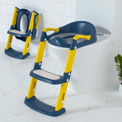 Whizmax Potty Training Seat with Step Stool Ladder for Toddlers as a Potty Training Toilet Anti-Slip Safe Pads Adjustable Height Legs
