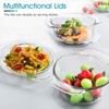 Itopfox Small Round Glass Casserole Dish with Lid, Microwave and Oven Safe Mini Glass Bowl for Cooking and Serving - 4 of 4