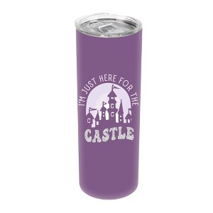 Elanze Designs I'm Just Hear For The Castle Magical Plum Purple 20 ounce Stainless Steel Travel Tumbler with Lid For Your On The Go Beverages - 1 of 4