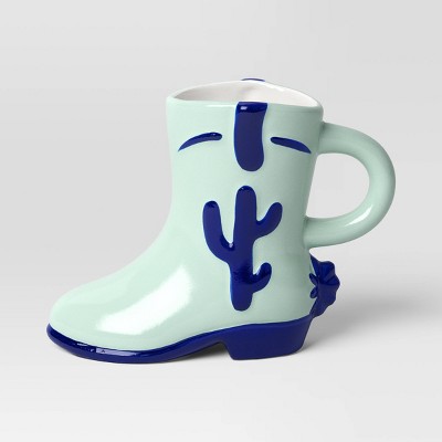 14.2 fl oz Earthenware Figural Cowboy Boot Mug - Room Essentials™