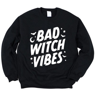 Simply Sage Market Women's Graphic Sweatshirt Bad Witch Vibes Moon