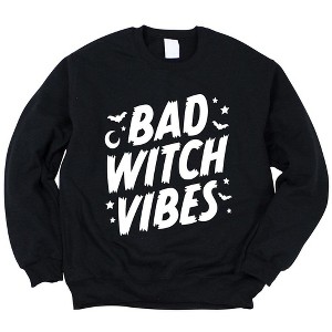 Simply Sage Market Women's Graphic Sweatshirt Bad Witch Vibes Moon - 1 of 4