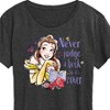Women's - Disney - Belle Never Judge A Book Short Sleeve Graphic T-Shirt - 2 of 4