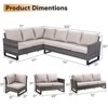 Buenhomino 6-Seater Outdoor Sectional Sofa L Shaped Couch Patio Conversation Furniture Set, Wicker Patio Sectional Sofa with Removable Cushion - 3 of 4