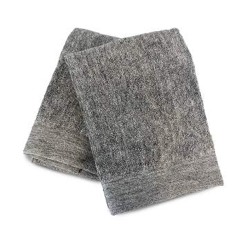 2pc Melange Viscose from Bamboo Cotton Hand Towel Set Charcoal - BedVoyage