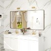 Apmir Rectangular Aluminum Alloy Framed and Tempered Glass Wall Bathroom Vanity Mirror in Matte Black/ Gold/ Silver/ Brown - 2 of 4