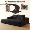 Whisen Modern Sleeper Sofa Bed, Dual Lounger, Plush Corduroy Fabric - 4 of 4