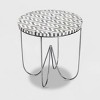 Zahra Round Side Table Black/White - Adore Decor: Bohemian Style, No Assembly, Metal Frame, MDF Top - image 2 of 4